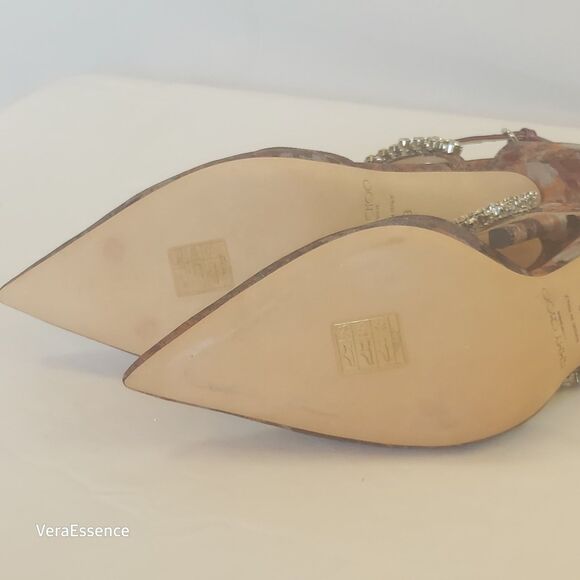 Jimmy Choo Bobbie Heels Shoes Brand New w/ box Sz 39 Rhinestones - Picture 15 of 15